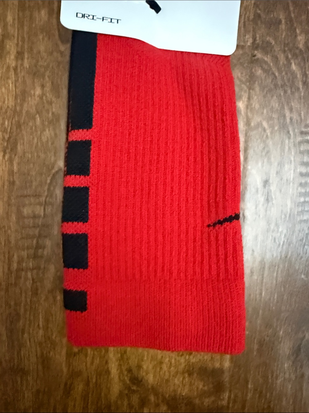 Nike Red and Black Elite Dri-FIT Crew Athletic Socks - Picture 4 of 14